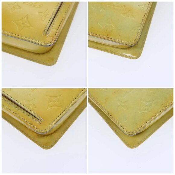 LOUIS VUITTON Monogram Vernis Motto Accessory Pouch Gris LV Auth - Picture 15 of 16